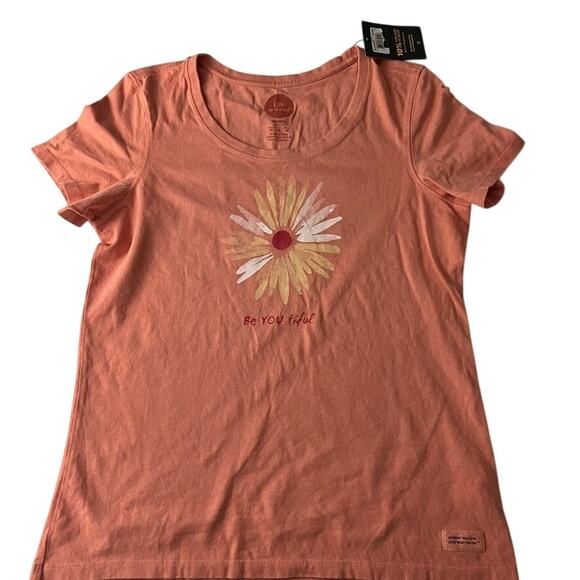 Life is Good Crusher Scoop T Shirt Be You Tiful Women Size Medium NEW - Picture 1 of 8